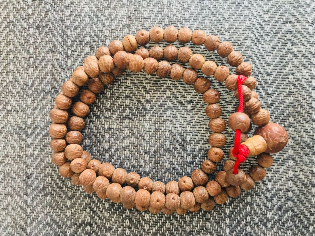Indian Bodhi Seed 10mm Mala, Bodhi Seed Necklace, 108 Mala Beads
